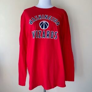 Washington Wizards Long Sleeve Shirt Mens Large Tee NBA Basketball Red Fan Gift